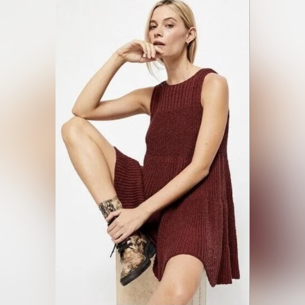 Free people waterfall knit dress